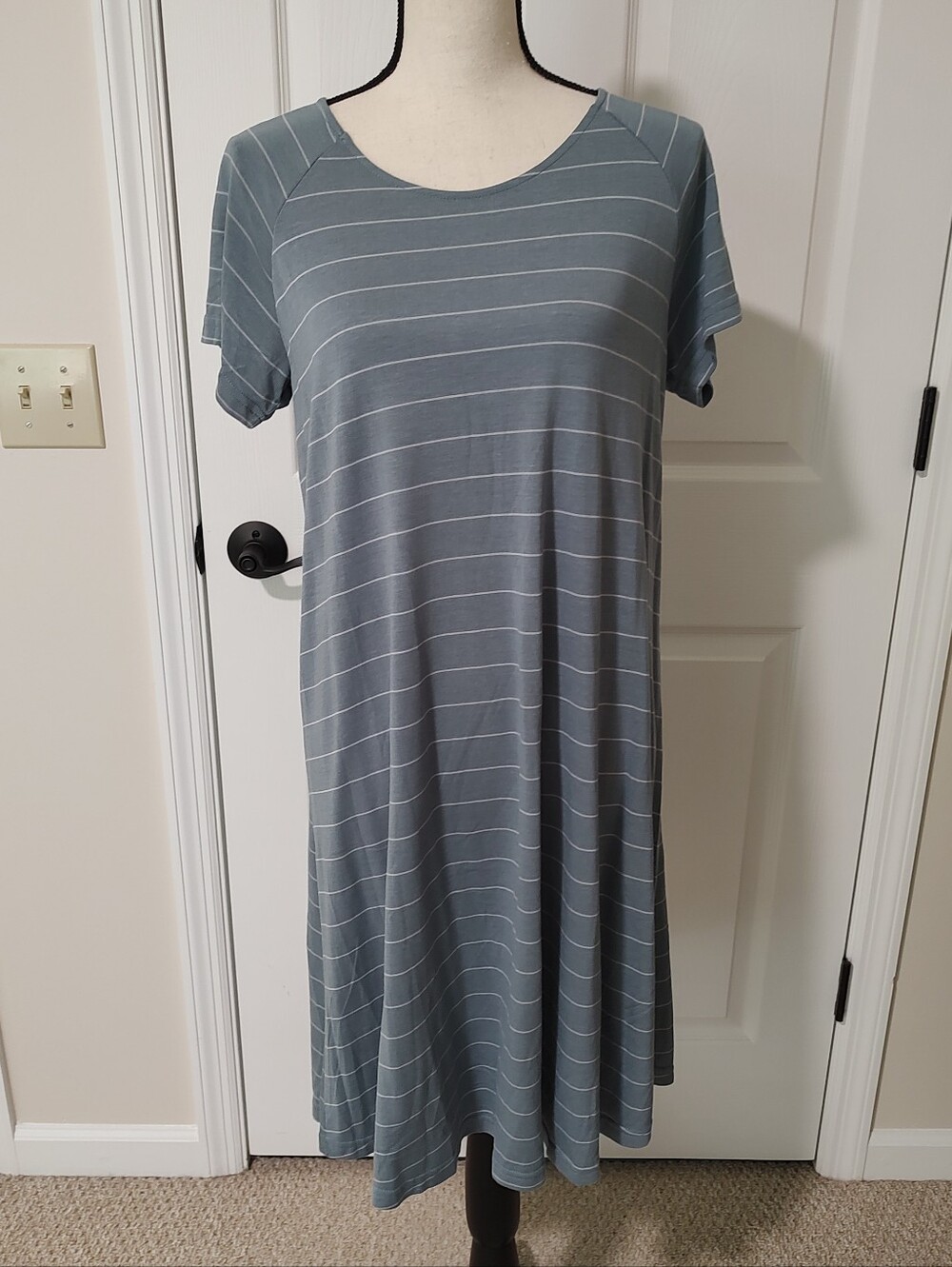 Free Fly Bamboo Dockside Dress Green White Women’s Size L